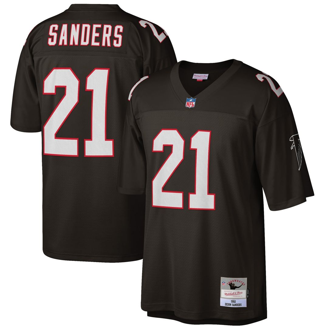 Atlanta Falcons Deion Sanders White Big & Tall 1992 Retired Player Replica Jersey | NFL Football Jersey