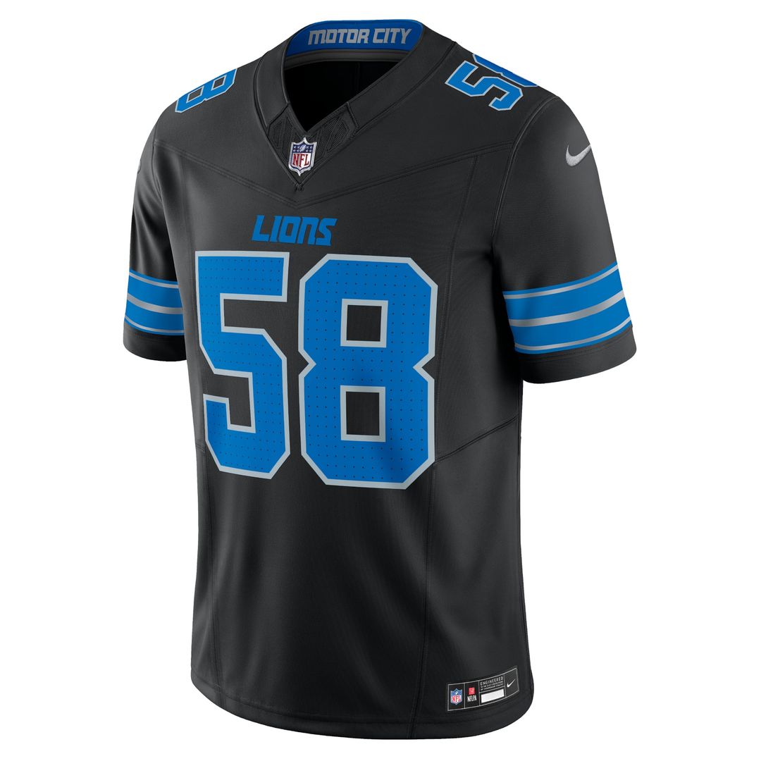 Detroit Lions Penei Sewell Black Vapor F.U.S.E. Alternate Limited Jersey | NFL Football Jersey