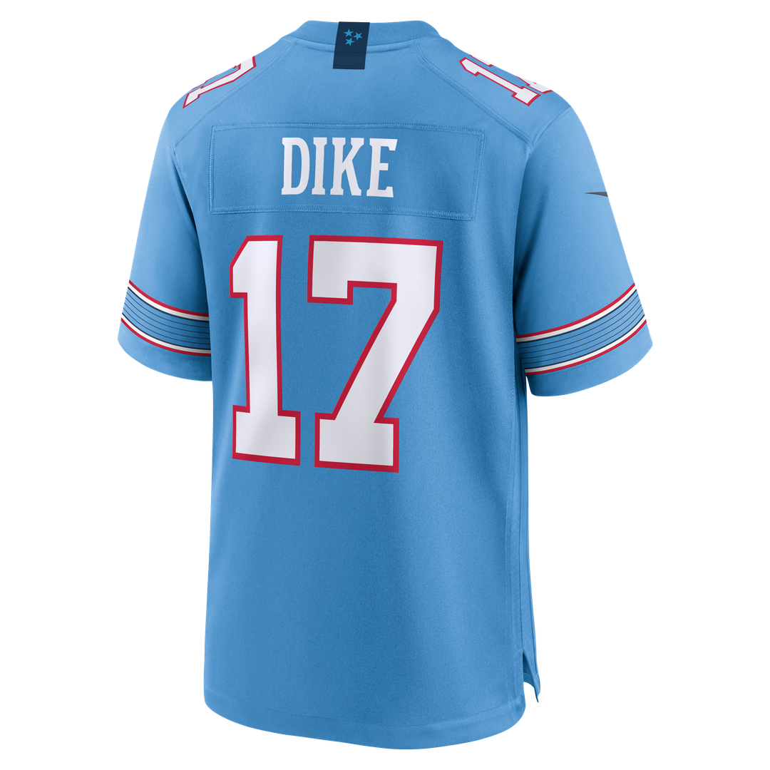 Tennessee Titans Chimere Dike Light Blue Team Game Jersey | NFL Football Jersey