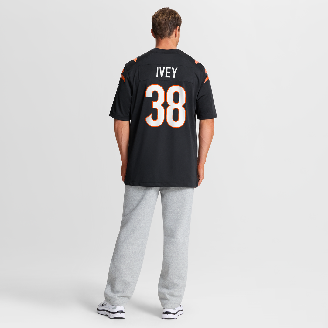 Cincinnati Bengals DJ Ivey Black Team Game Jersey | NFL Football Jersey