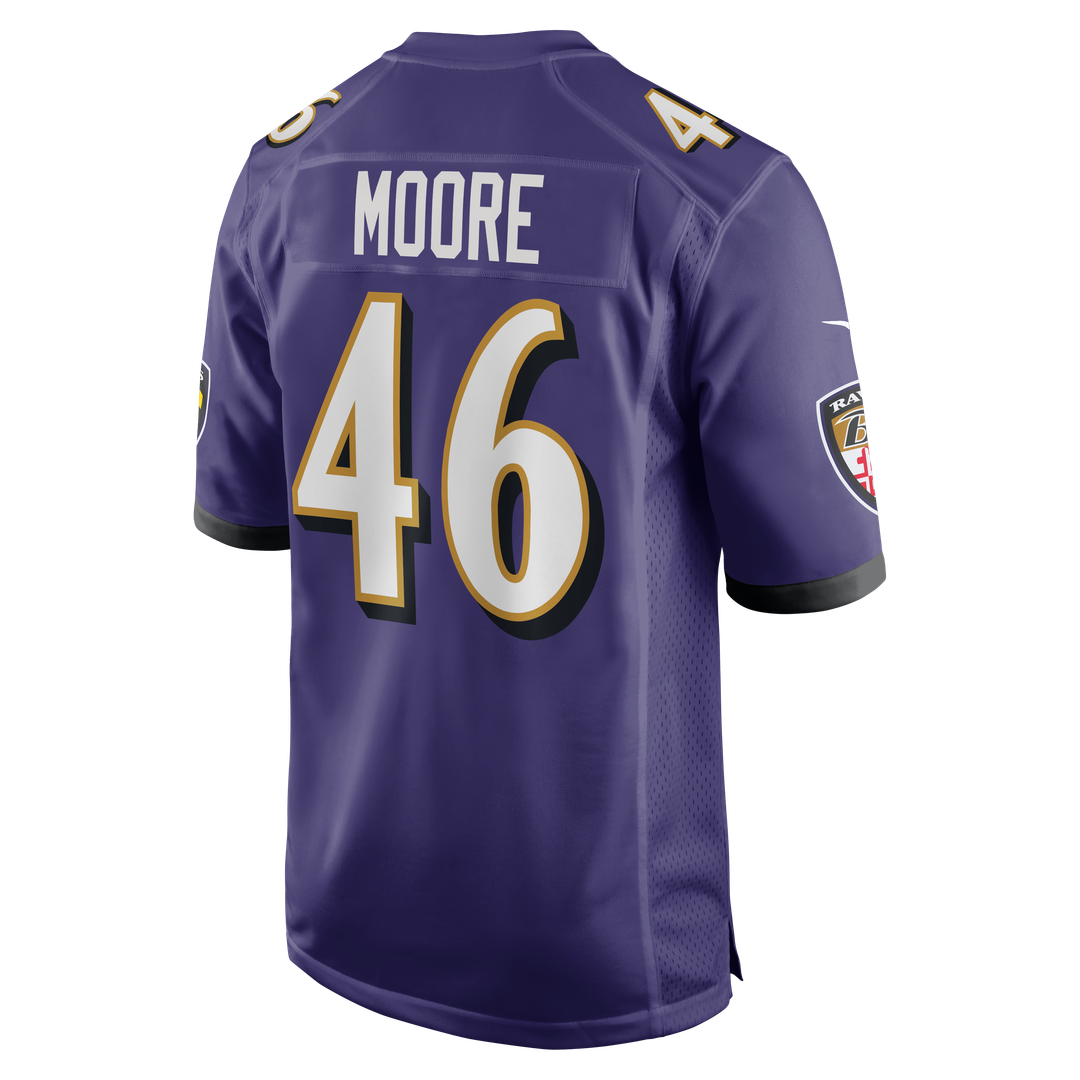 Baltimore Ravens Nick Moore Purple Game Jersey | NFL Football Jersey