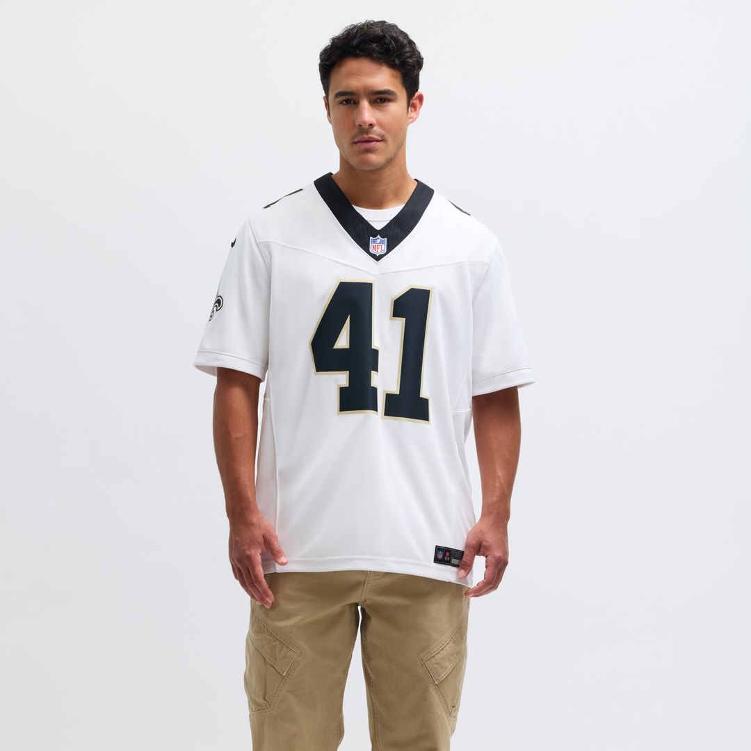 New Orleans Saints Alvin Kamara White Vapor F.U.S.E. Limited Jersey | NFL Football Jersey