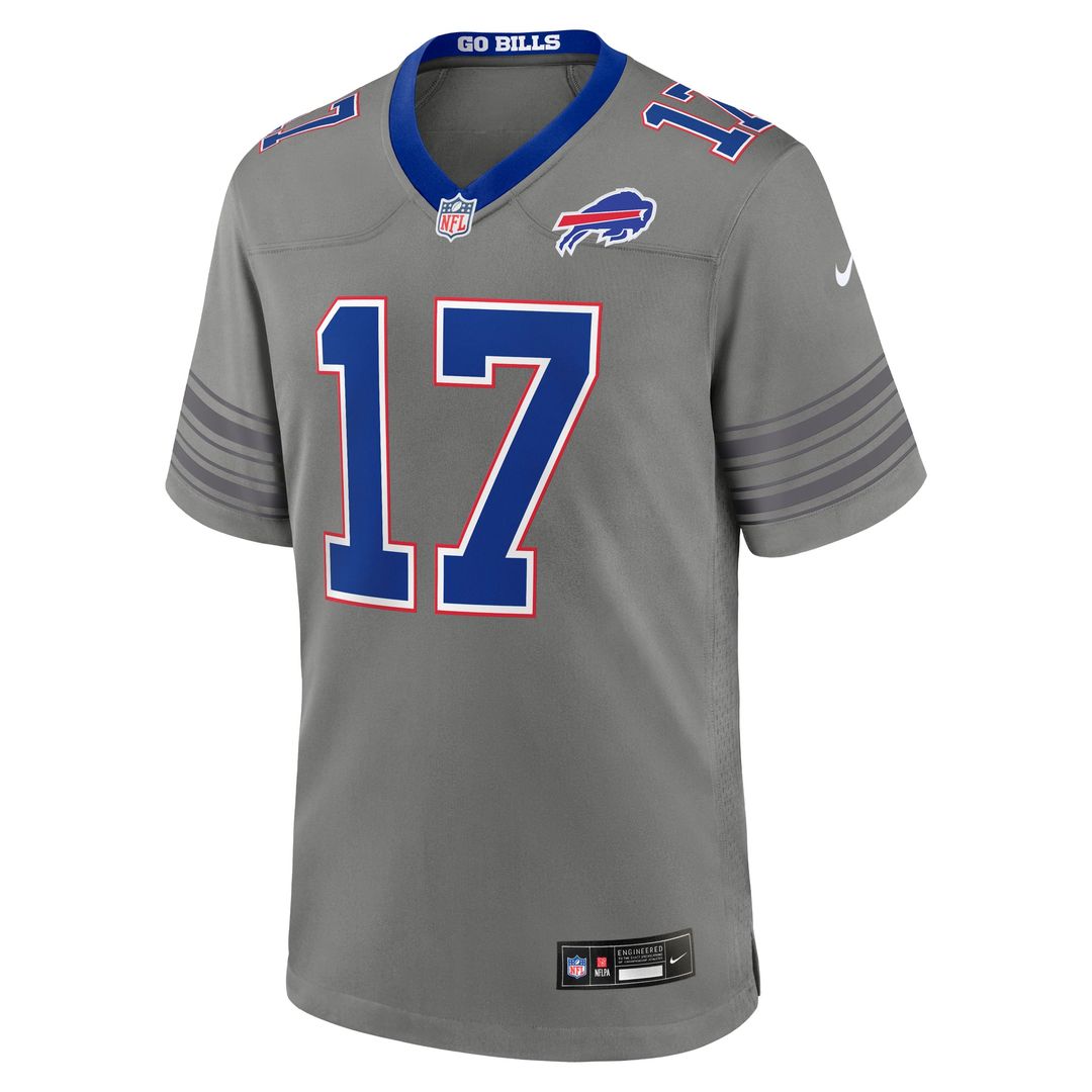 Buffalo Bills Josh Allen Gray Nickel City Game Jersey | NFL Football Jersey