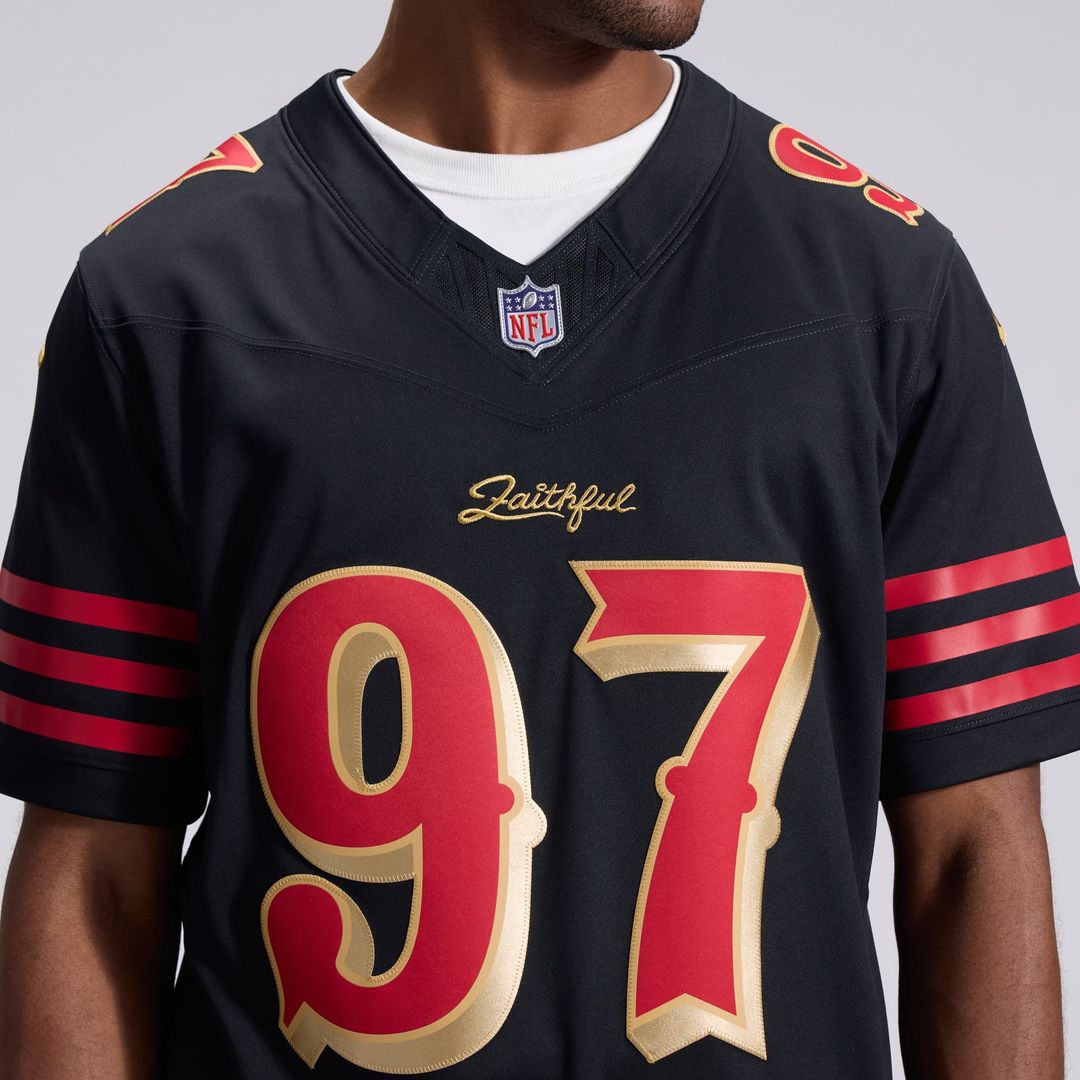 San Francisco 49ers Nick Bosa Black Rivalries Collection Stitched Limited Jersey | NFL Football Jersey