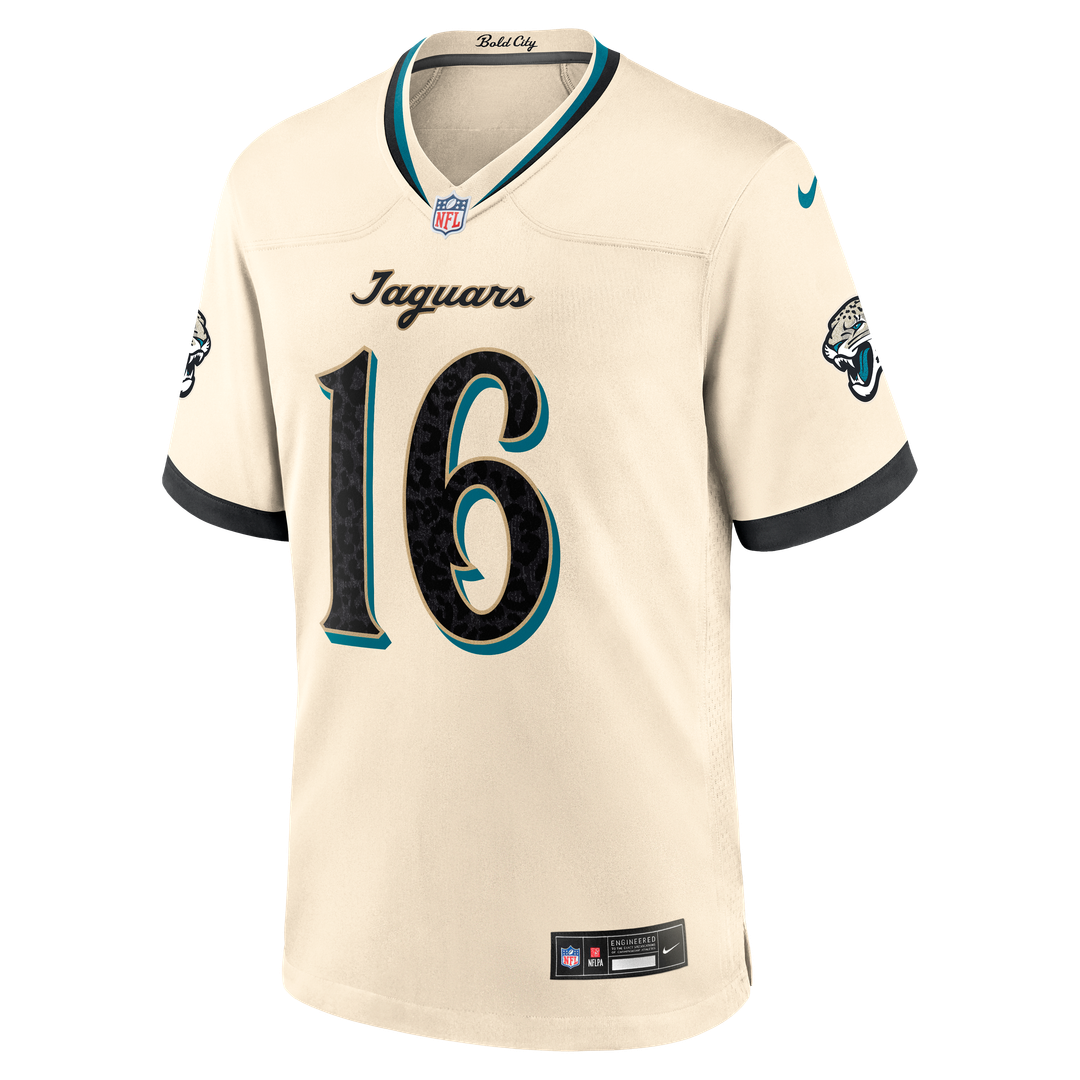 Jacksonville Jaguars Trevor Lawrence Natural 2026 Rivalries Collection Game Jersey | NFL Football Jersey