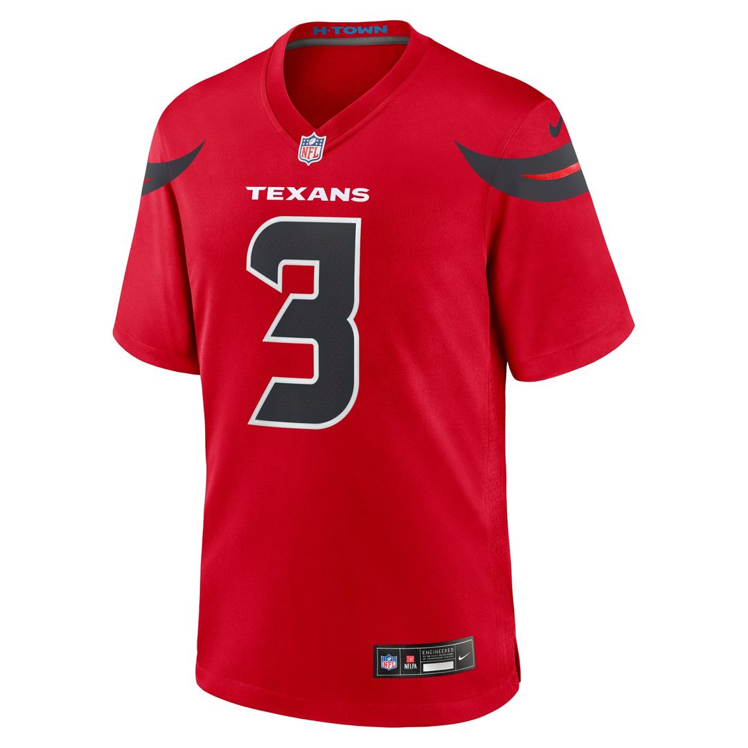 Houston Texans Tank Dell Red Alternate Game Jersey | NFL Football Jersey