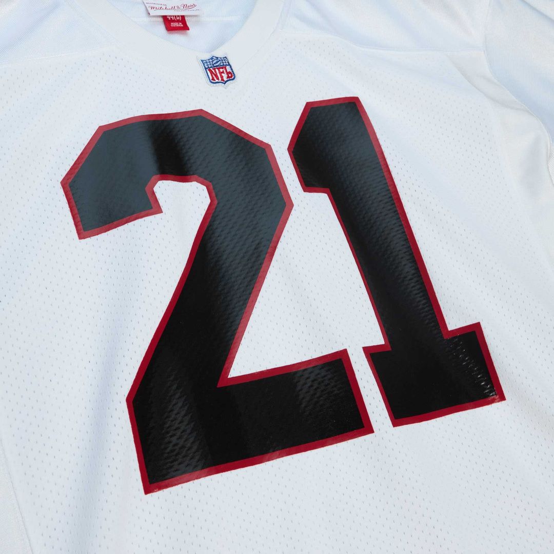 Atlanta Falcons 1991 Deion Sanders White Authentic Throwback Retired Player Jersey | NFL Football Jersey