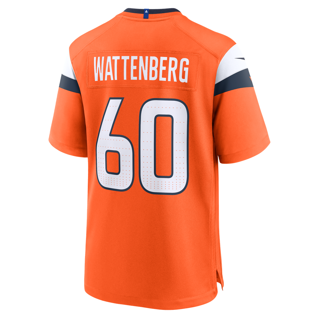 Denver Broncos Luke Wattenberg Orange Team Game Jersey | NFL Football Jersey