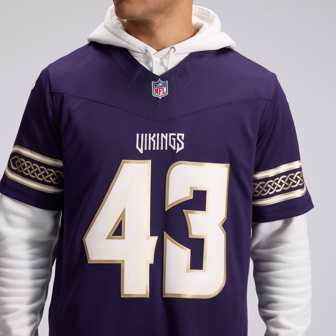 Minnesota Vikings Andrew Van Ginkel Purple 2026 Rivalries Collection Stitched Limited Jersey | NFL Football Jersey