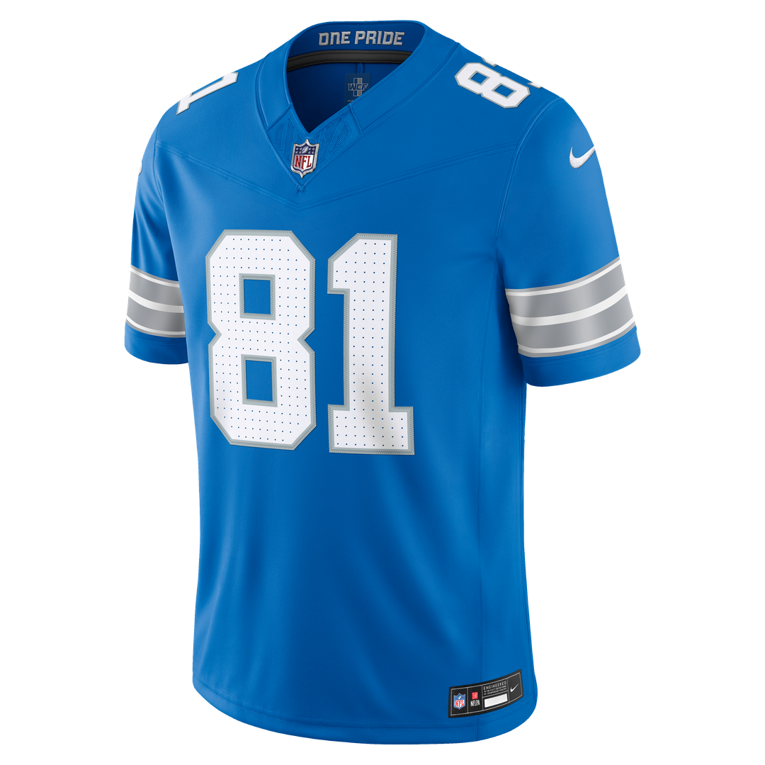Detroit Lions Calvin Johnson Blue Vapor F.U.S.E. Stitched Retired Limited Jersey | NFL Football Jersey