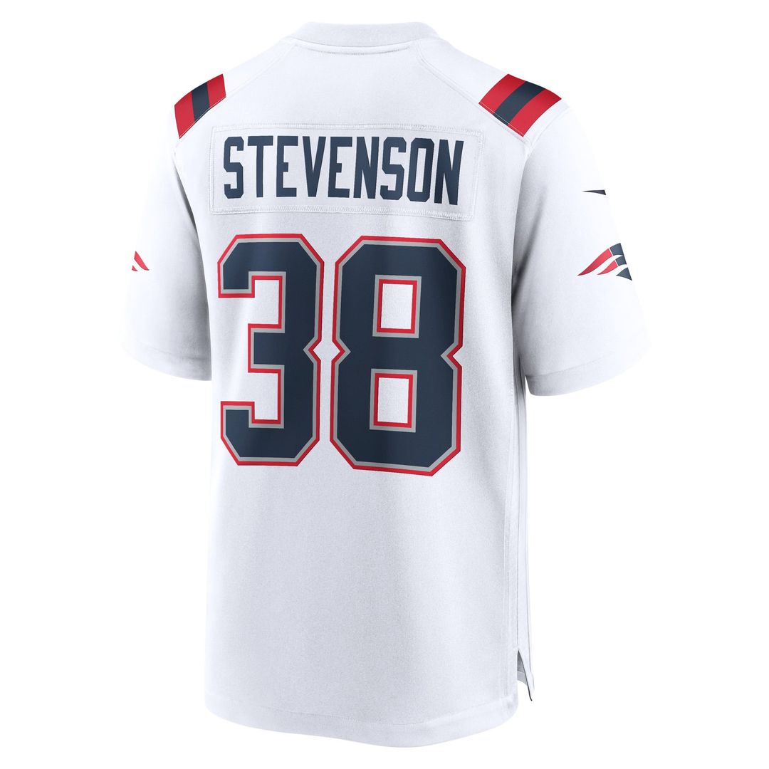 New England Patriots Rhamondre Stevenson White Game Player Jersey | NFL Football Jersey