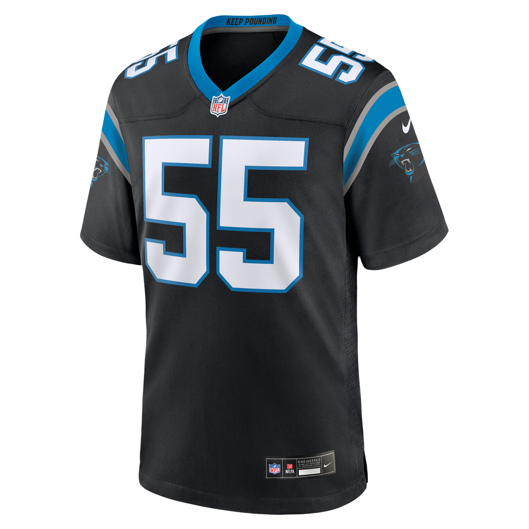 Carolina Panthers Devin Lloyd Black Team Game Jersey | NFL Football Jersey