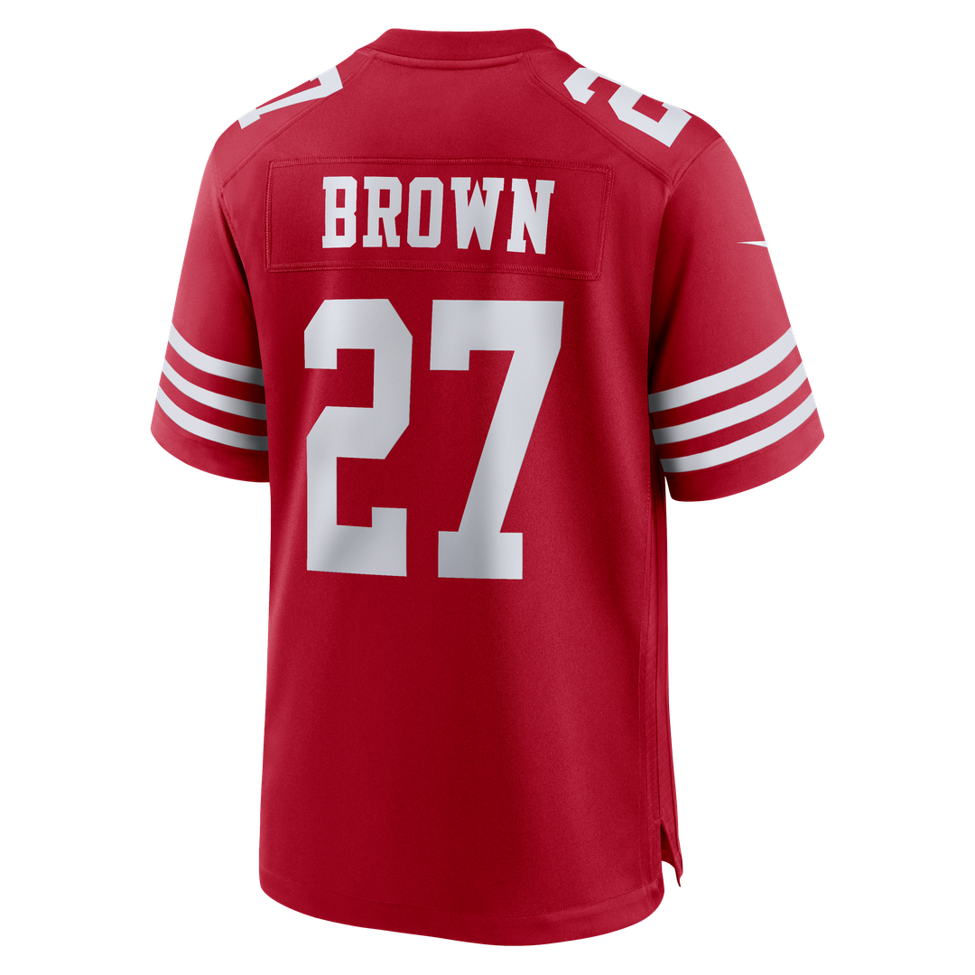 San Francisco 49ers Ji'Ayir Brown Scarlet Team Game Jersey | NFL Football Jersey
