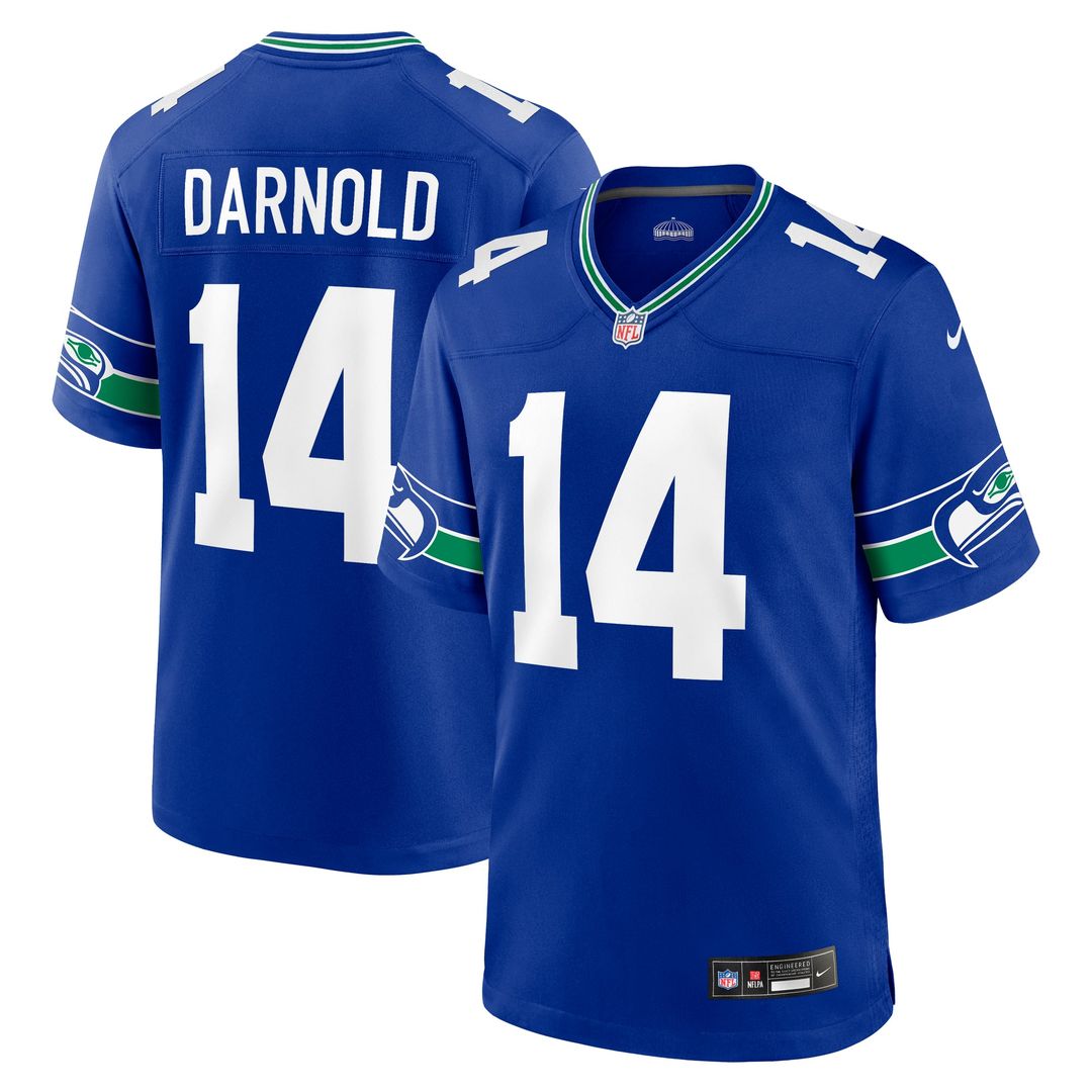 Seattle Seahawks Sam Darnold Royal Alternate Game Player Jersey | NFL Football Jersey