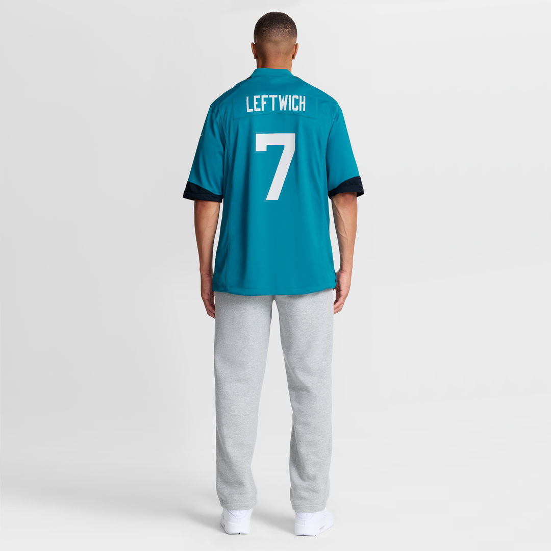 Jacksonville Jaguars Byron Leftwich Teal Retired Player Game Jersey | NFL Football Jersey