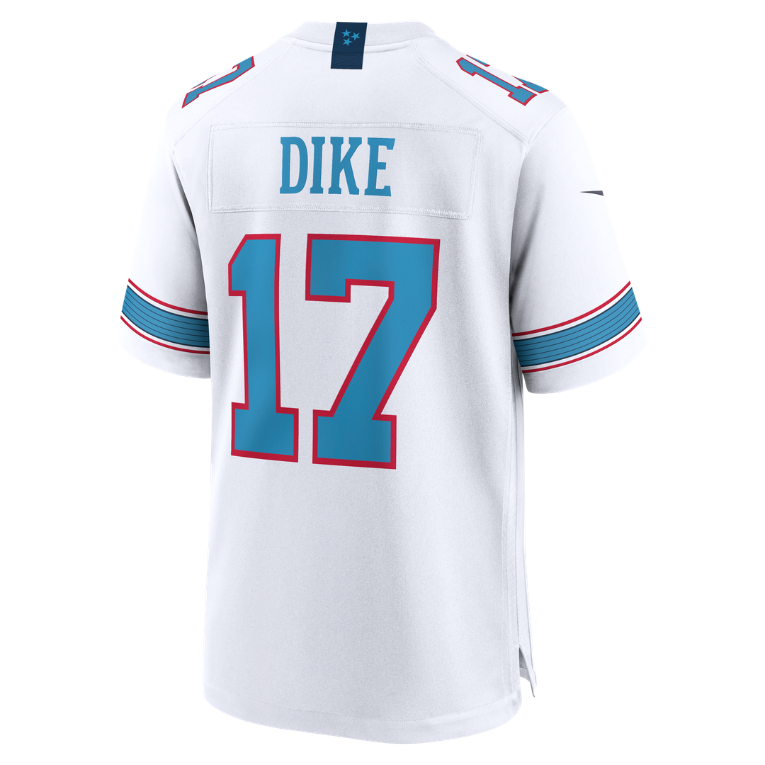 Tennessee Titans Chimere Dike White Game Jersey | NFL Football Jersey