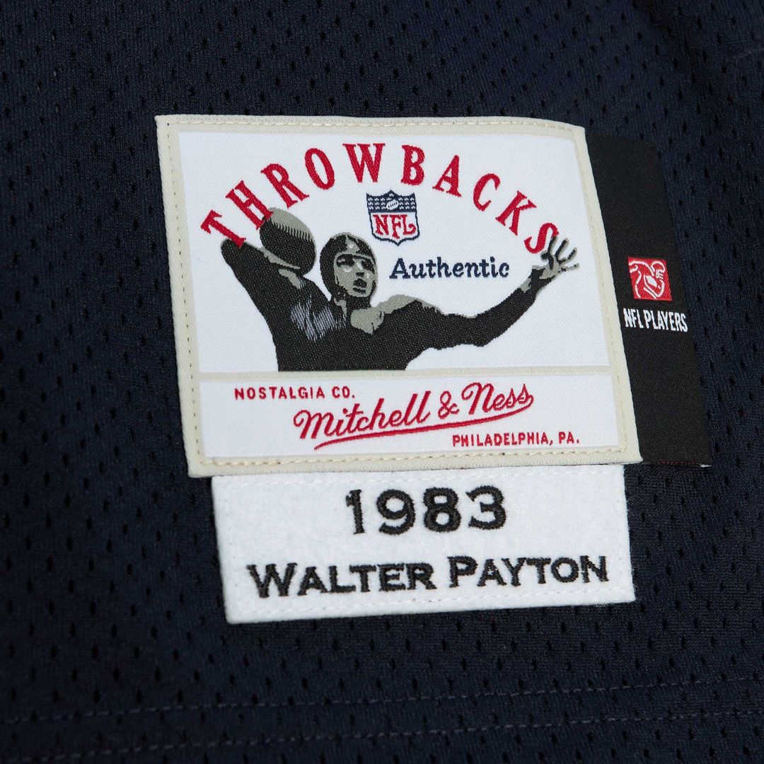 Chicago Bears 1985 Walter Payton White Authentic Throwback Retired Player Jersey | NFL Football Jersey
