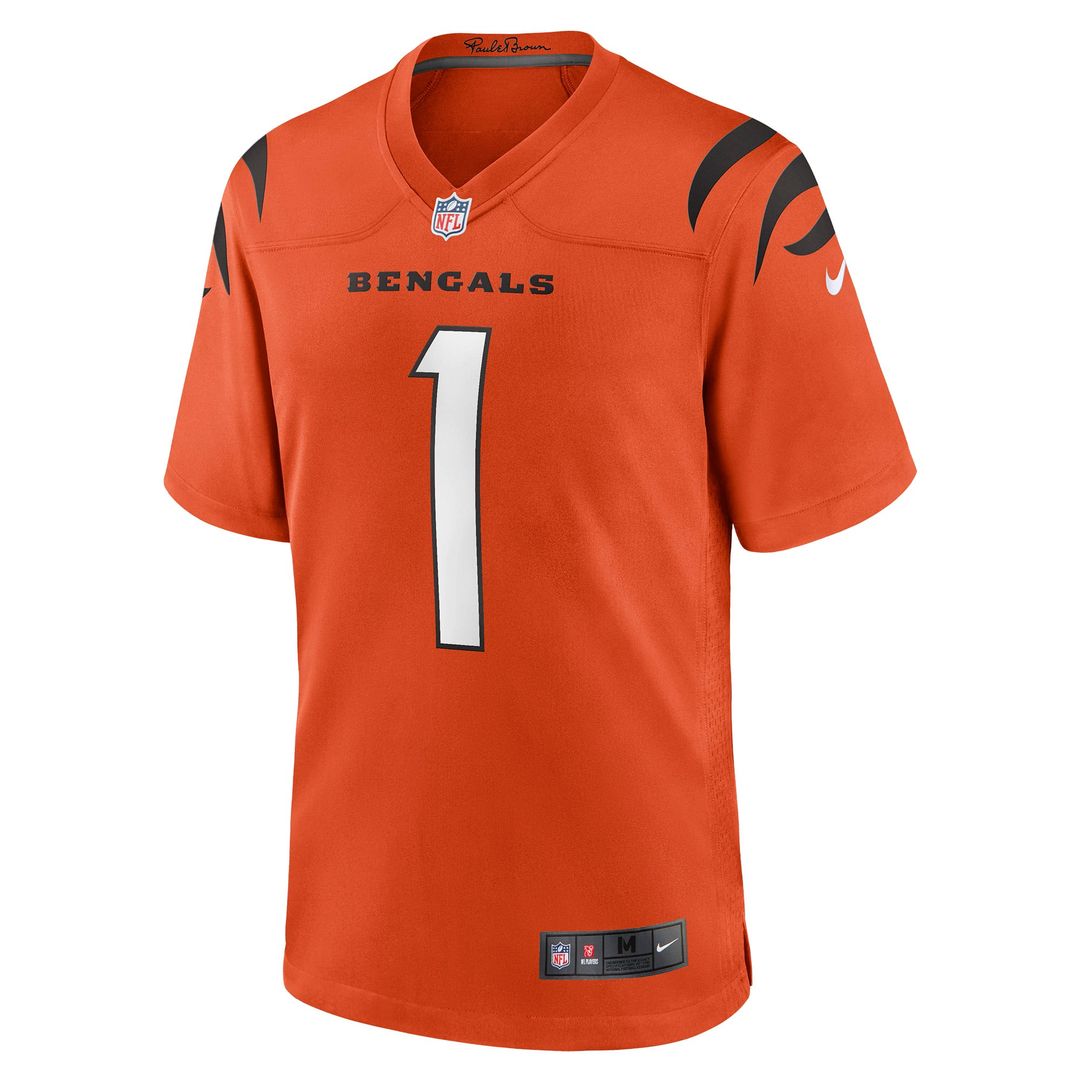 Cincinnati Bengals Ja'Marr Chase Orange Alternate Game Jersey | NFL Football Jersey