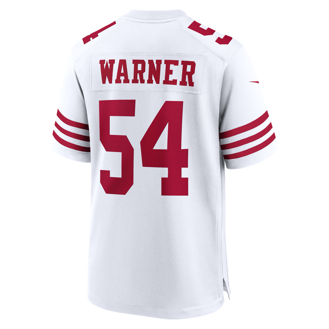 San Francisco 49ers Fred Warner White 80th Anniversary Game Jersey | NFL Football Jersey