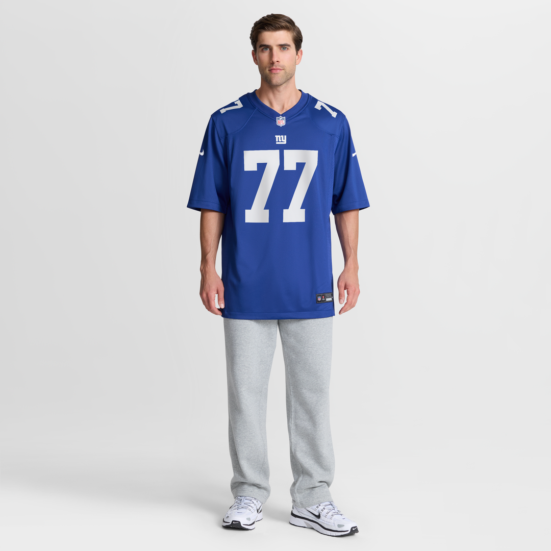 New York Giants Daniel Faalele Royal Team Game Jersey | NFL Football Jersey