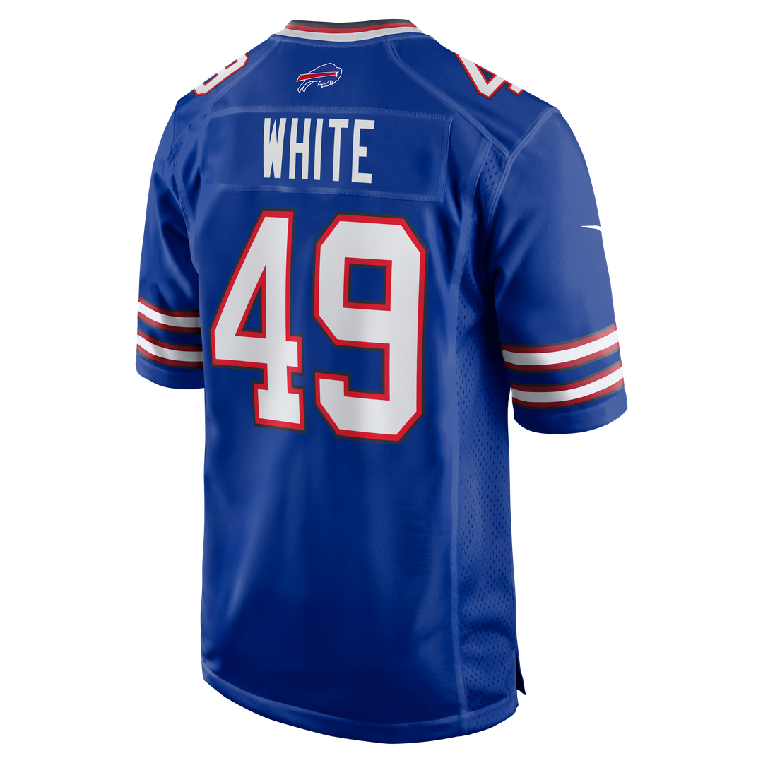 Buffalo Bills DaShaun White Royal Team Game Jersey | NFL Football Jersey