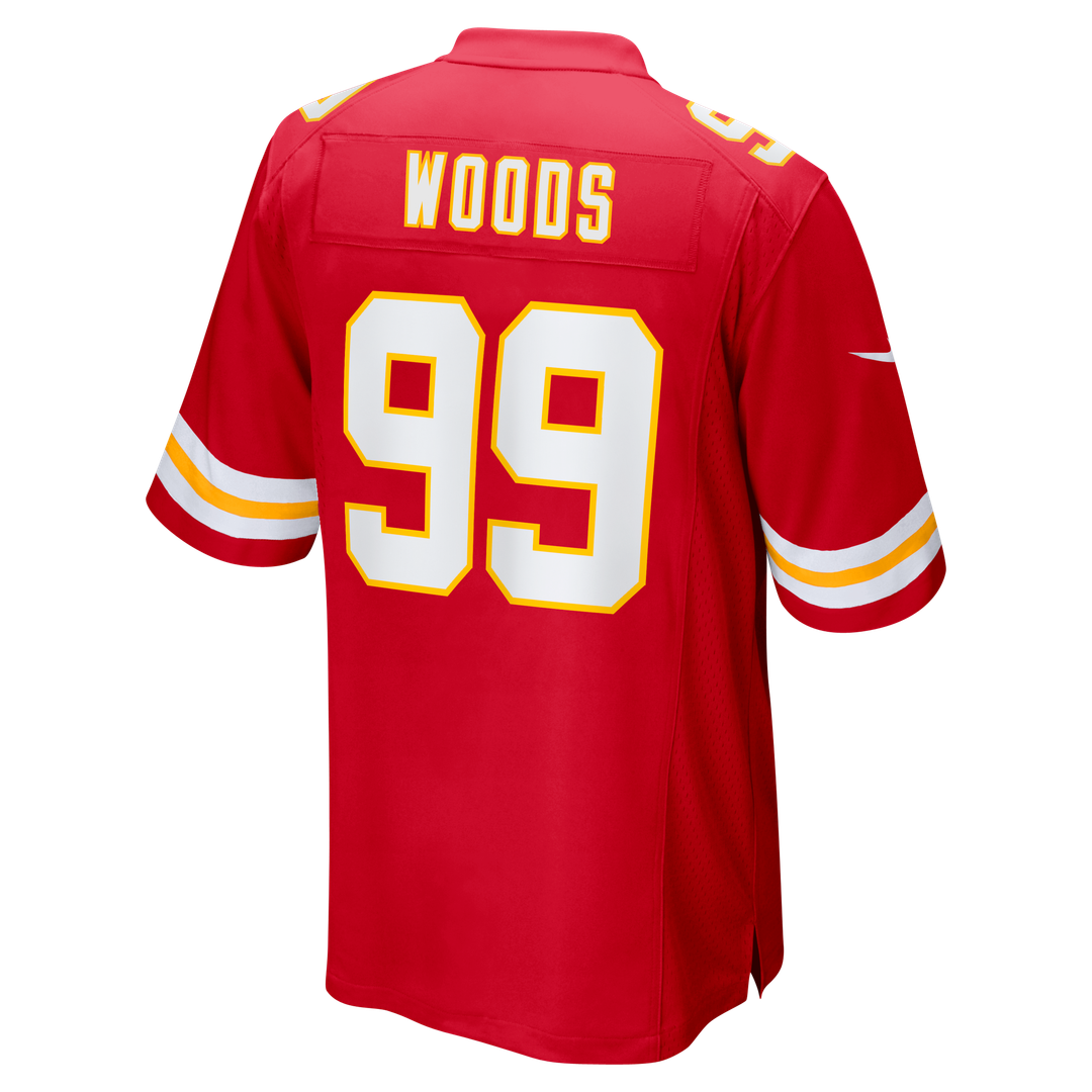 Kansas City Chiefs Peter Woods Red Team Game Jersey | NFL Football Jersey