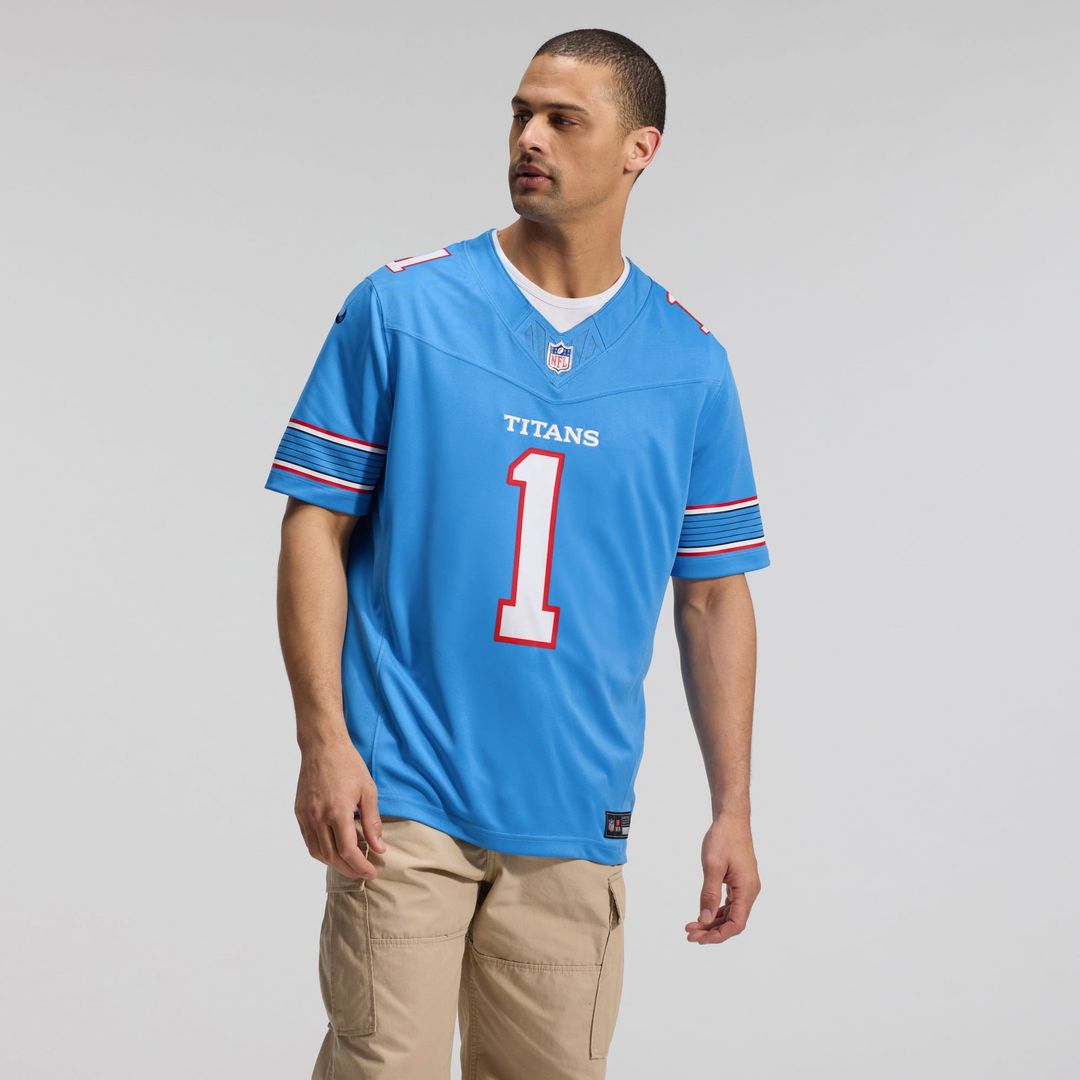 Tennessee Titans Cameron Ward Light Blue Team Vapor F.U.S.E. Stitched Limited Jersey | NFL Football Jersey