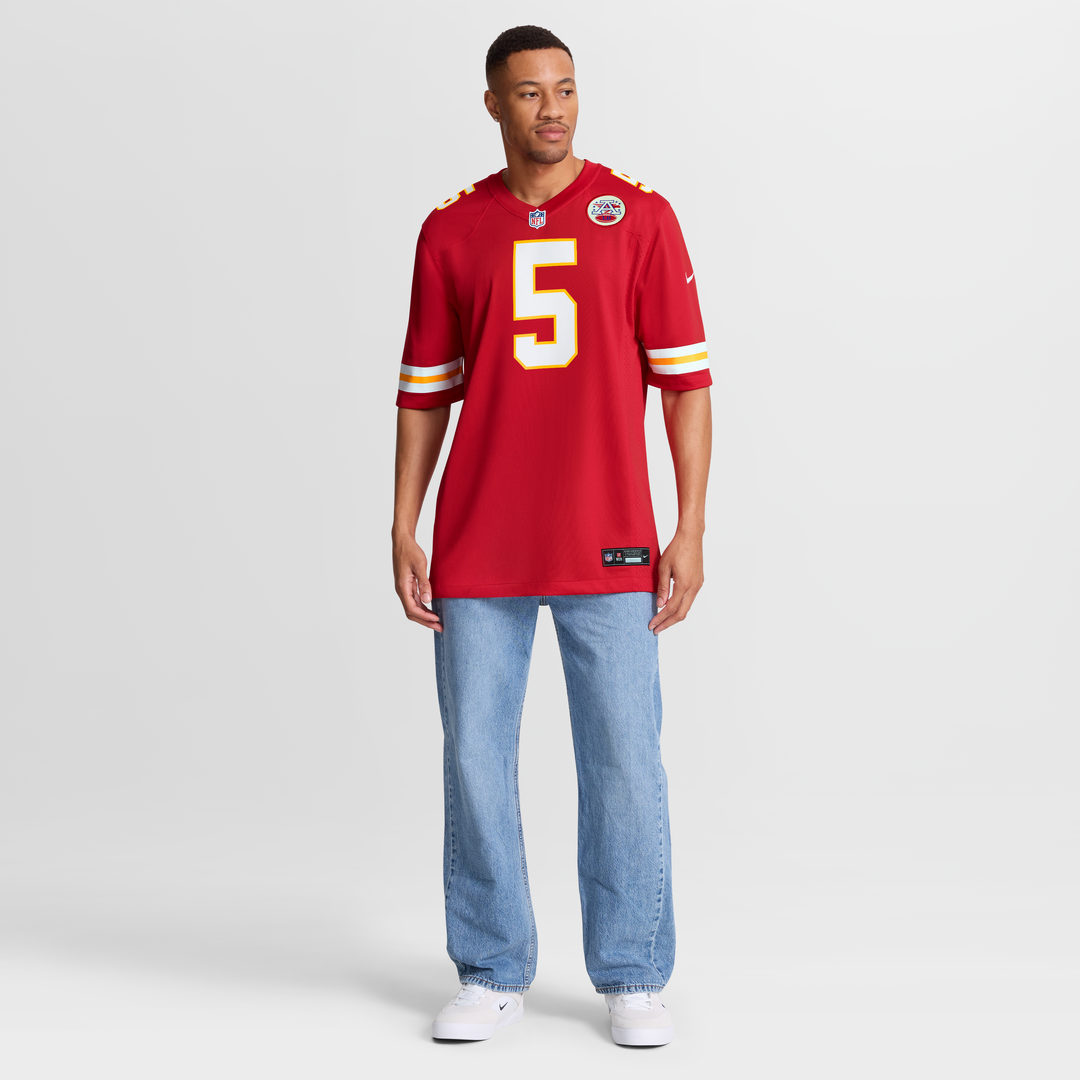 Kansas City Chiefs Mansoor Delane White Game Jersey | NFL Football Jersey