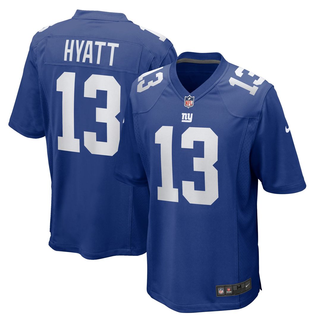 New York Giants Jalin Hyatt Royal Team Game Jersey | NFL Football Jersey