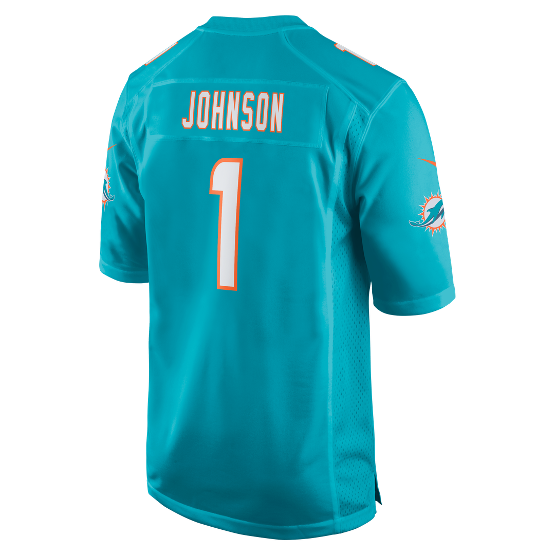 Miami Dolphins Chris Johnson Aqua Team Game Jersey | NFL Football Jersey