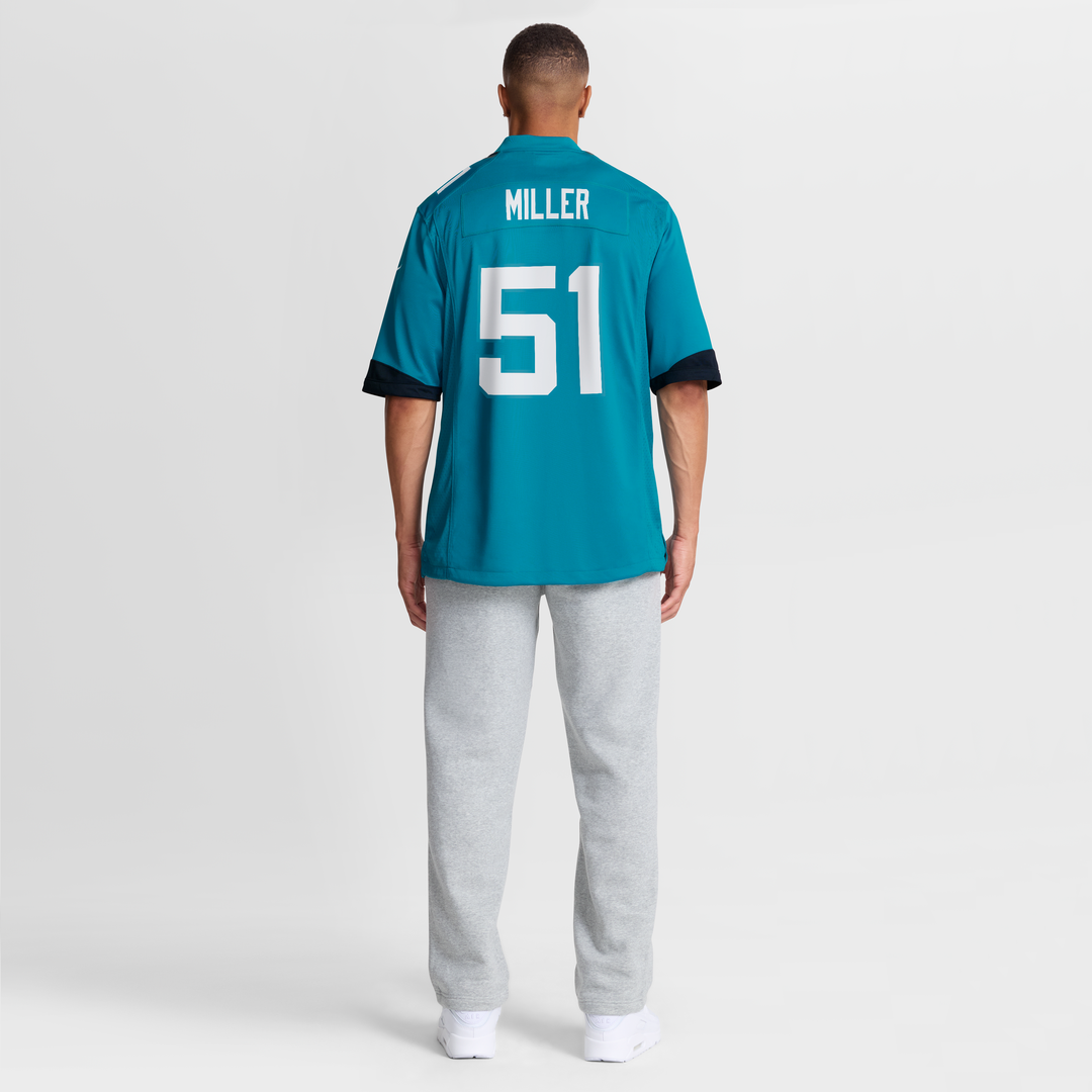 Jacksonville Jaguars Ventrell Miller Teal Game Jersey | NFL Football Jersey