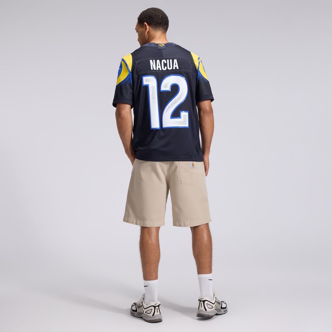 Los Angeles Rams Puka Nacua Dark Blue Rivalries Collection Stitched Limited Jersey | NFL Football Jersey