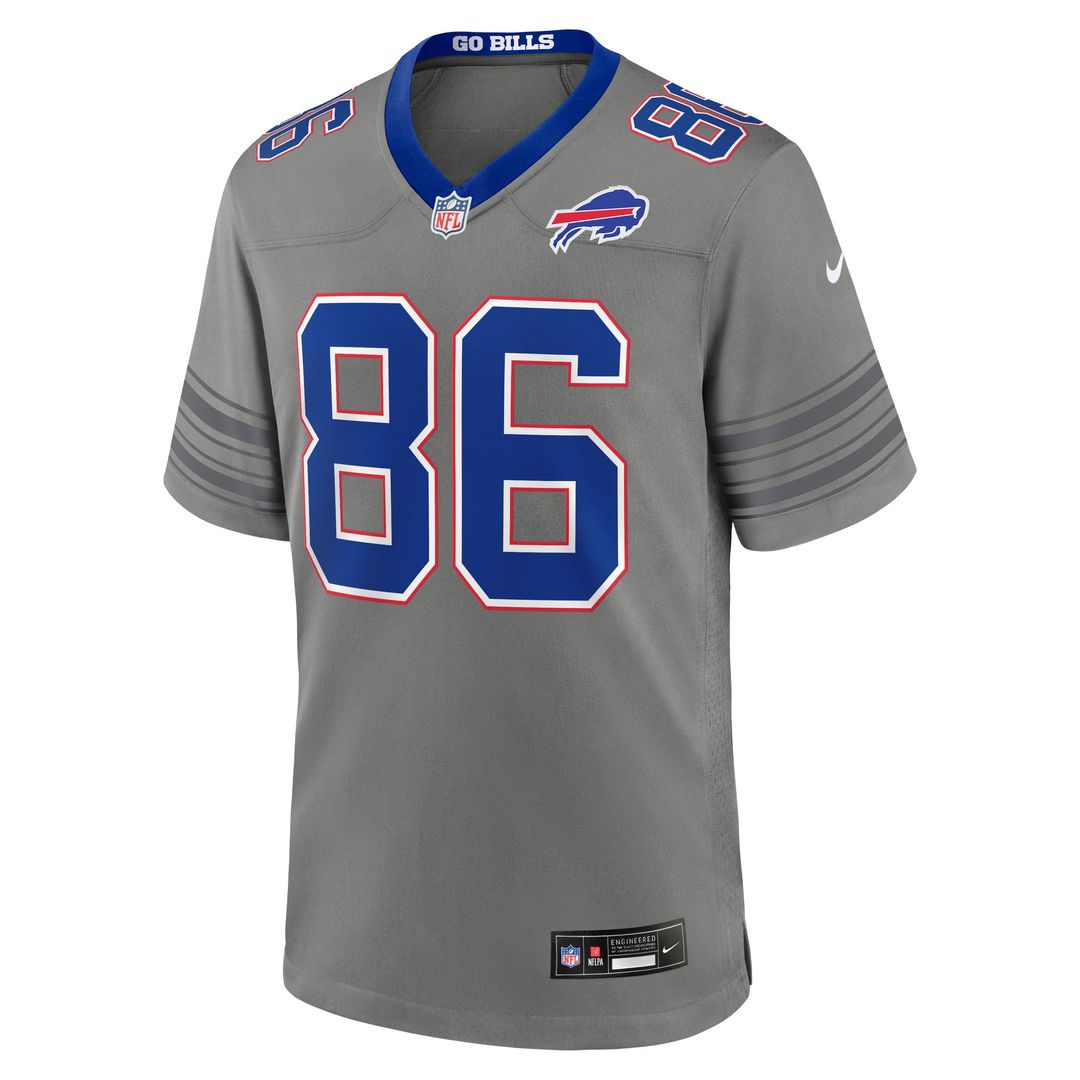 Buffalo Bills Dalton Kincaid Gray Nickel City Game Jersey | NFL Football Jersey