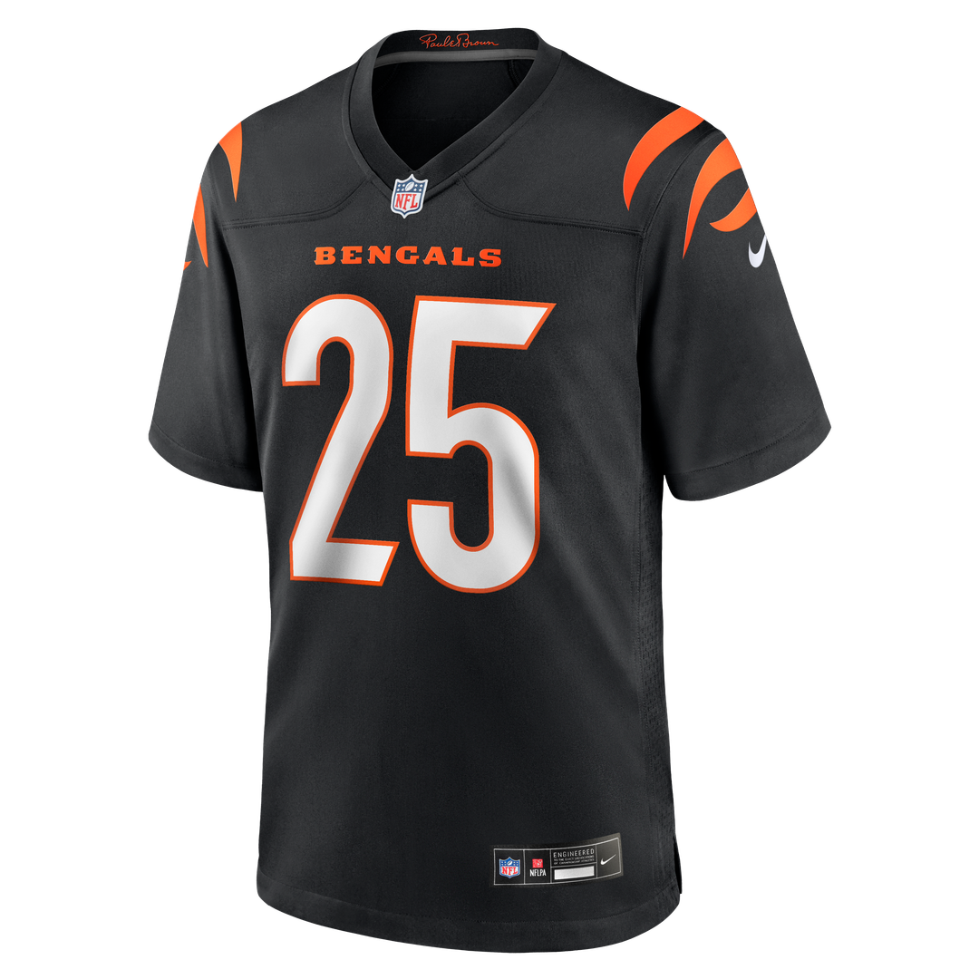 Cincinnati Bengals Tahj Brooks Black Team Game Jersey | NFL Football Jersey