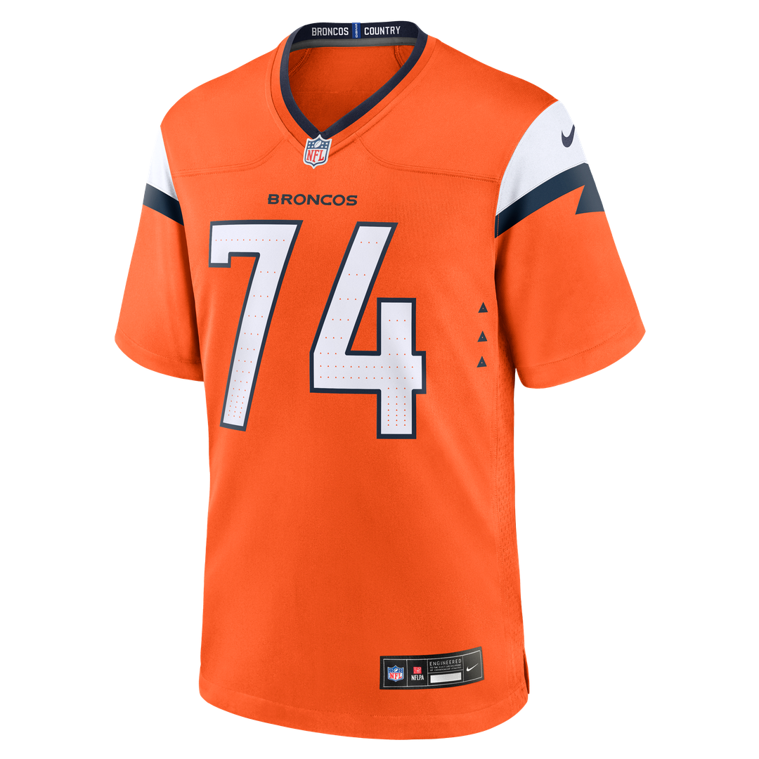 Denver Broncos Ben Powers Orange Team Game Jersey | NFL Football Jersey