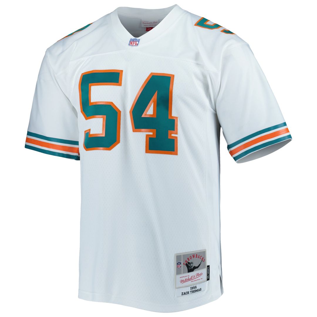 Miami Dolphins Zach Thomas White Legacy Replica Jersey | NFL Football Jersey