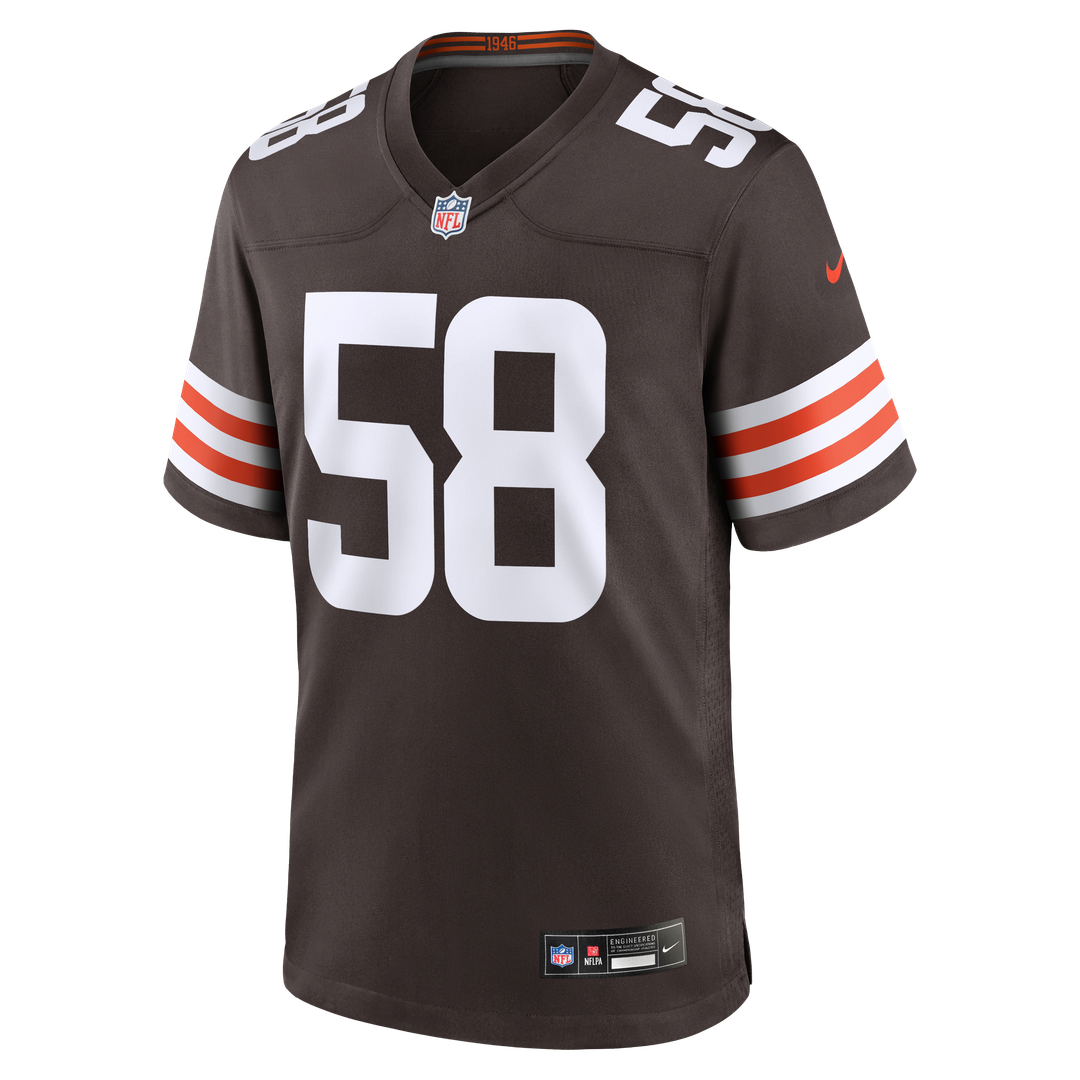 Cleveland Browns Austin Barber Brown Team Game Jersey | NFL Football Jersey