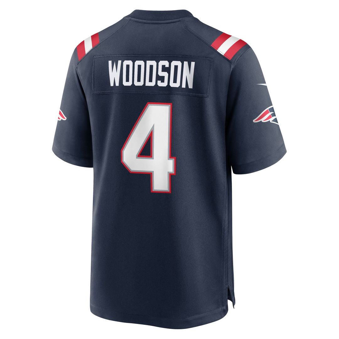 New England Patriots Craig Woodson Navy Team Game Jersey | NFL Football Jersey