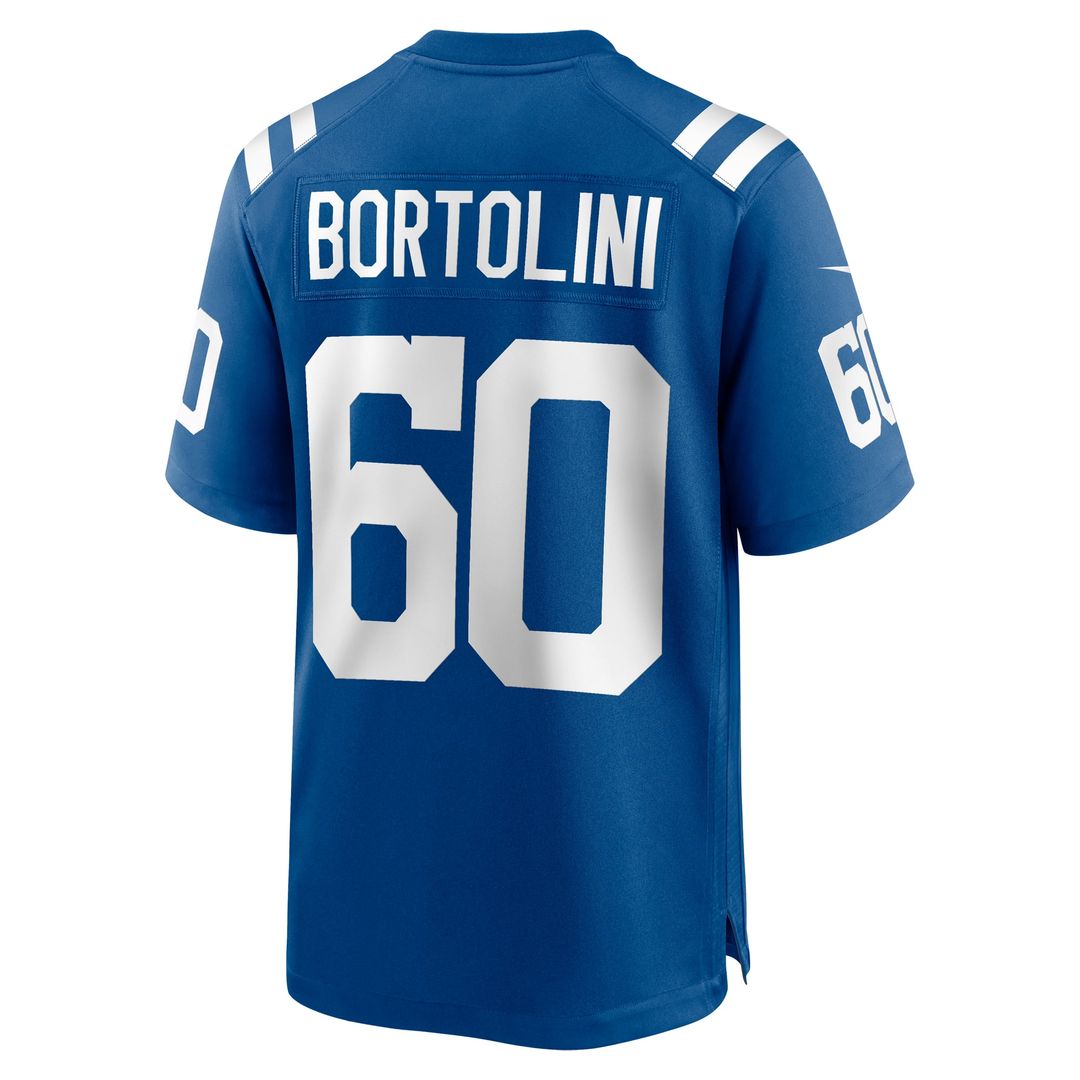 Indianapolis Colts Tanor Bortolini Royal Game Jersey | NFL Football Jersey