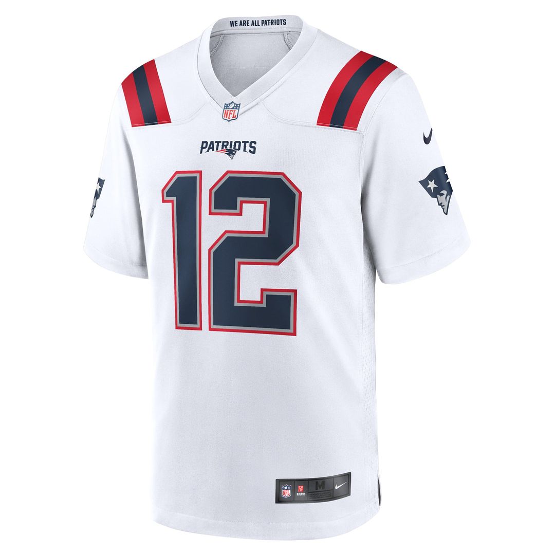 New England Patriots Tom Brady White Retired Game Jersey | NFL Football Jersey