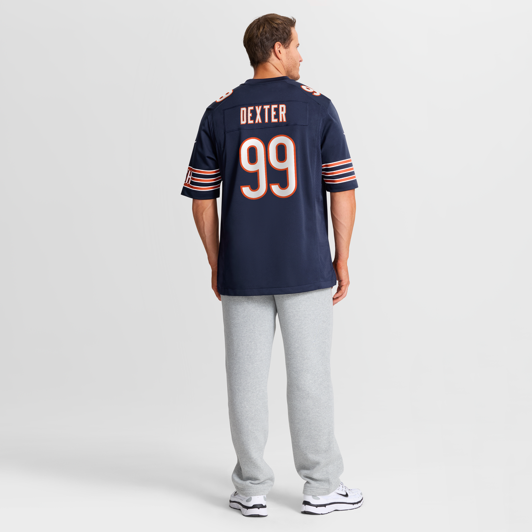 Chicago Bears Gervon Dexter Sr Navy Team Game Jersey | NFL Football Jersey