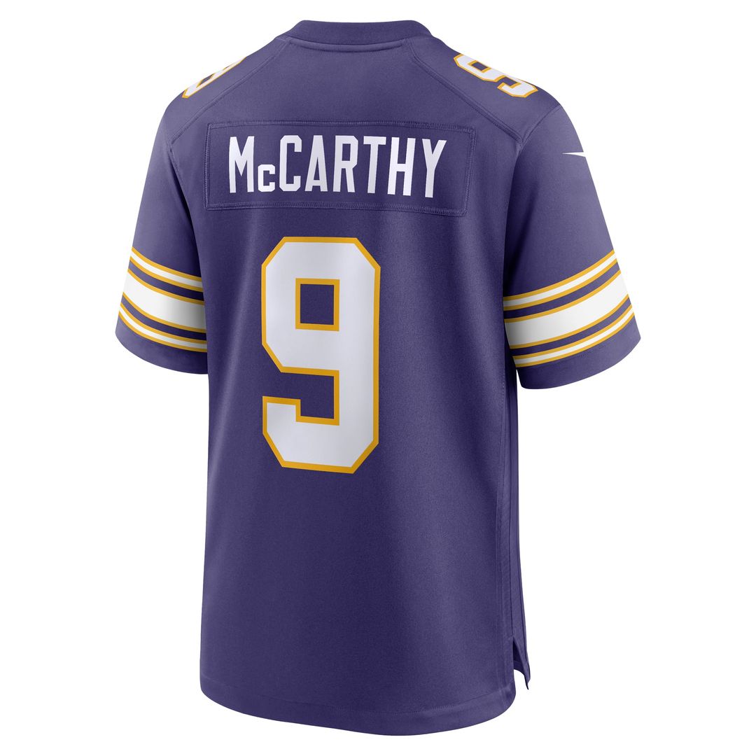 Minnesota Vikings J.J. McCarthy Purple 2nd Alternate Player Game Jersey | NFL Football Jersey