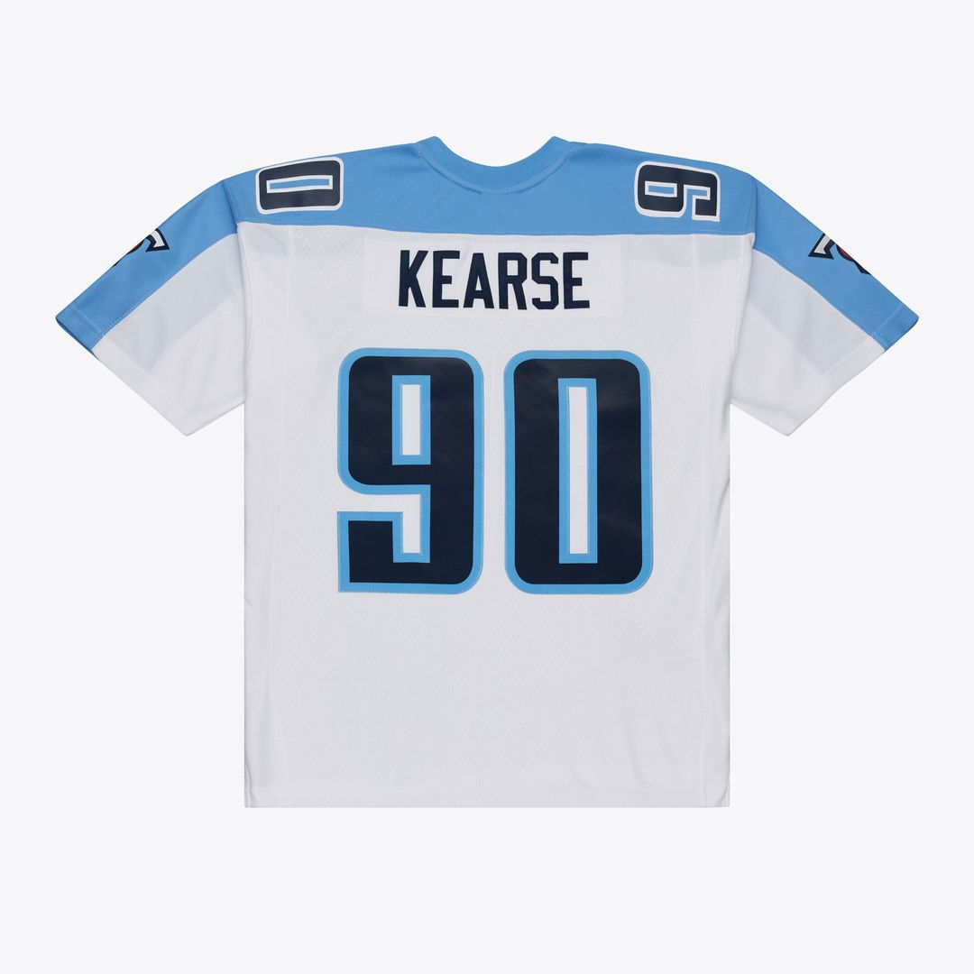 Tennessee Titans Jevon Kearse White Retired Legacy Replica Player Jersey | NFL Football Jersey