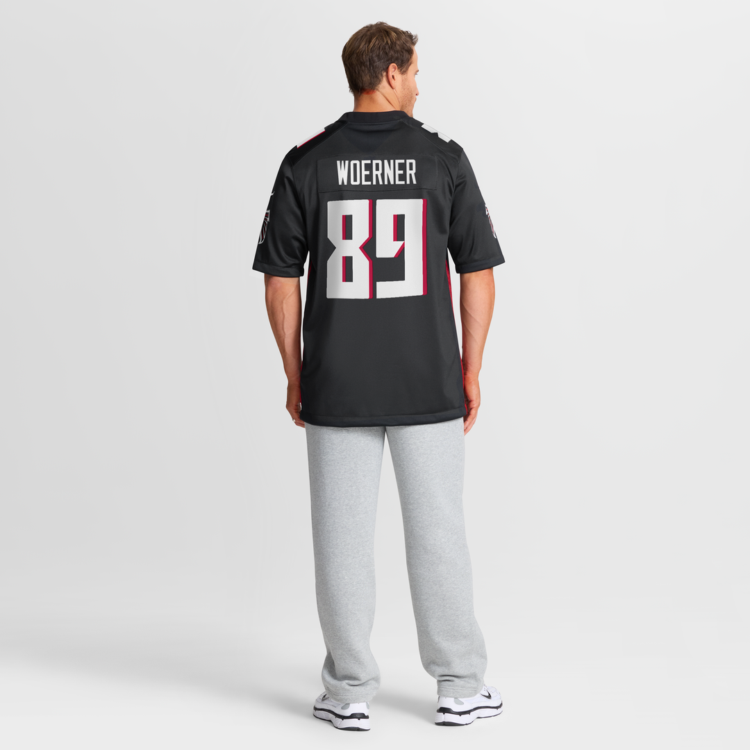 Atlanta Falcons Charlie Woerner Black Game Jersey | NFL Football Jersey