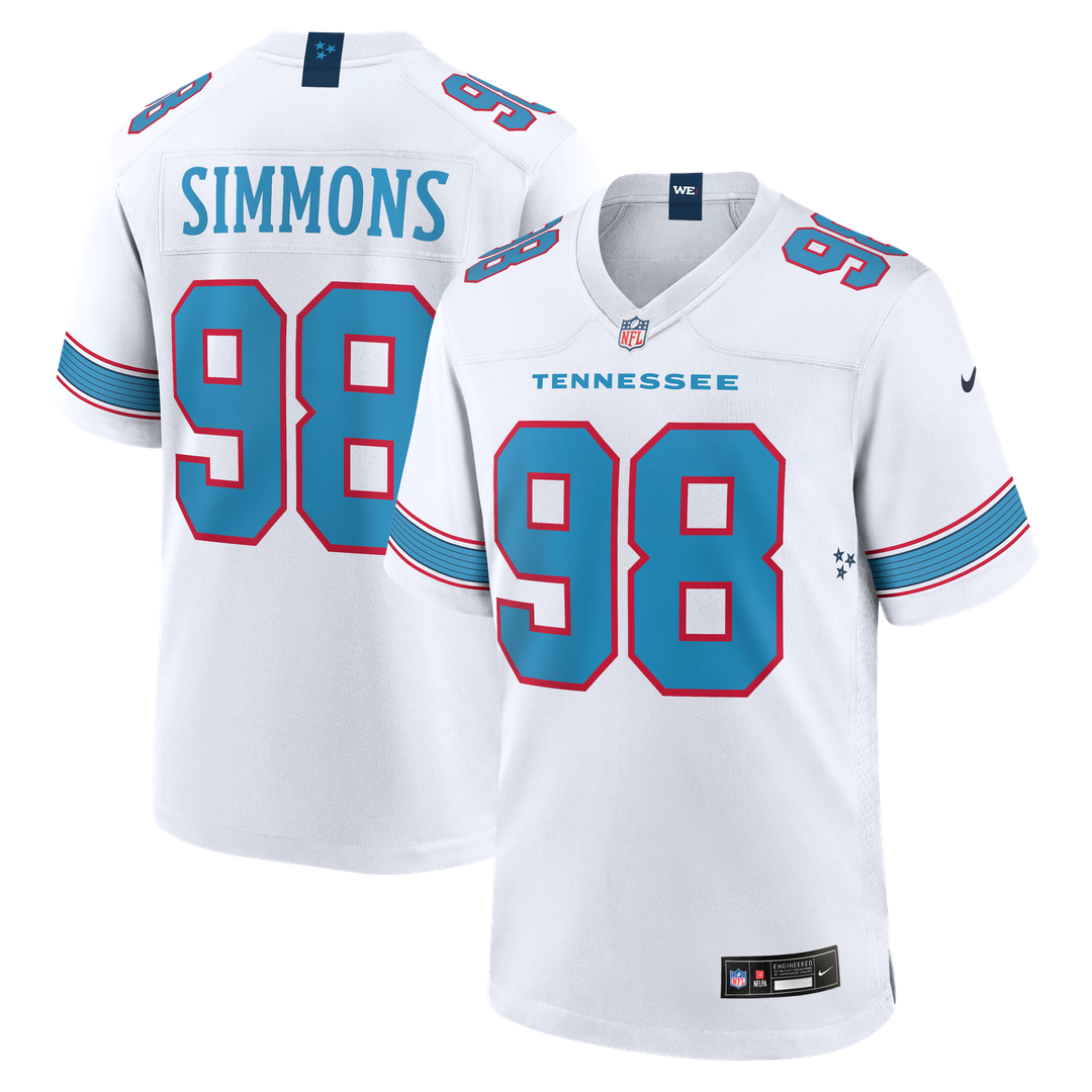 Tennessee Titans Jeffery Simmons Light Blue Game Jersey | NFL Football Jersey