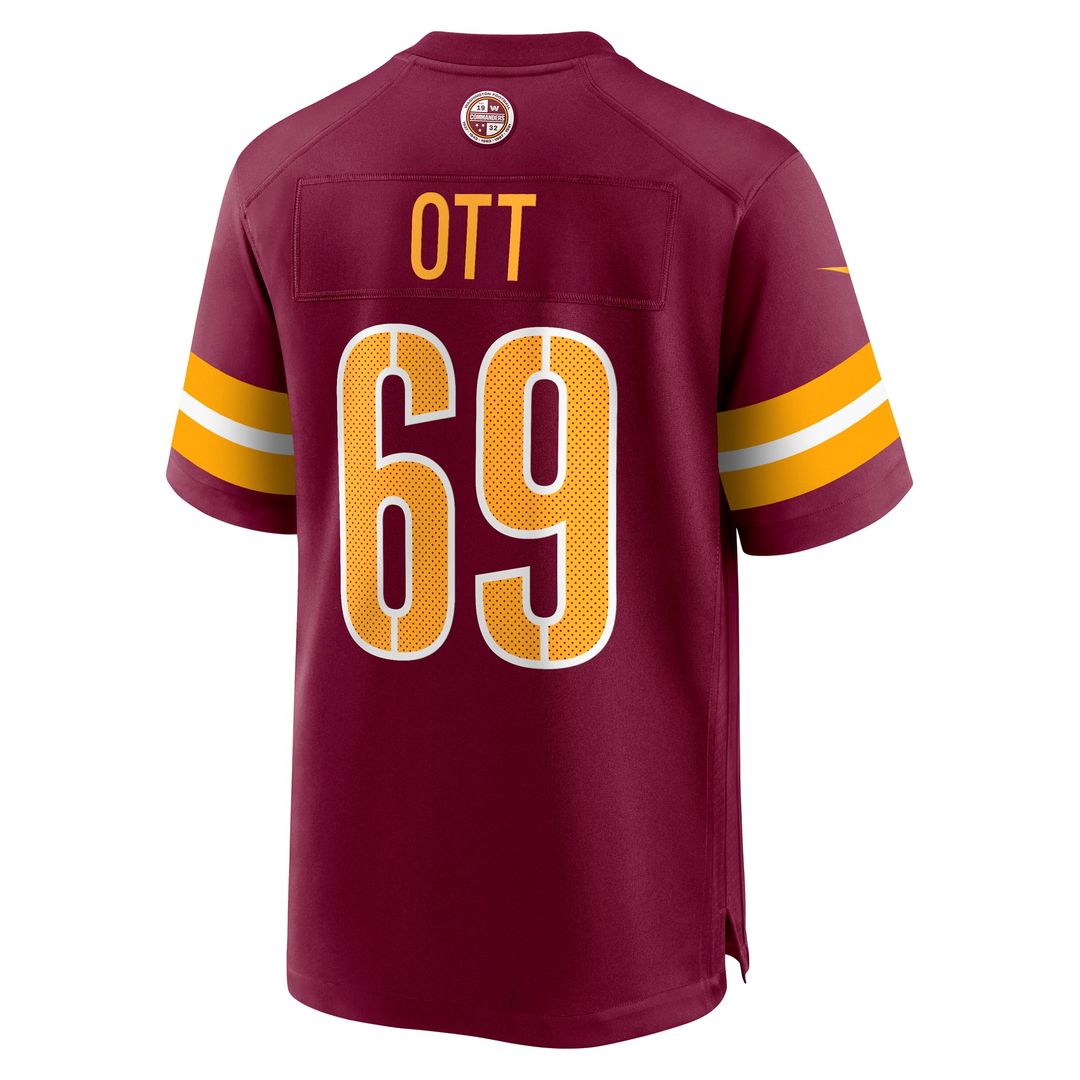 Washington Commanders Tyler Ott Burgundy Game Jersey | NFL Football Jersey