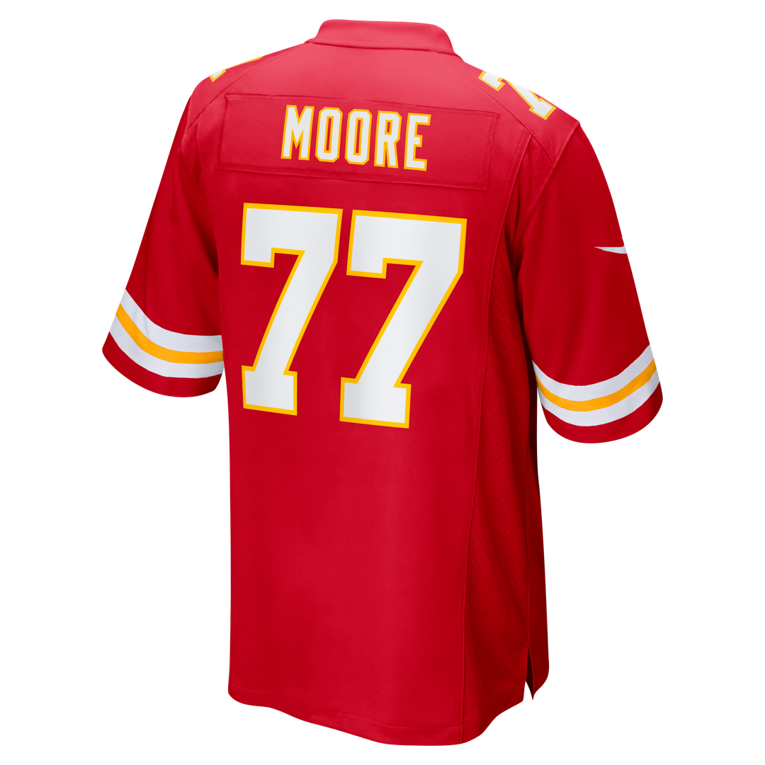 Kansas City Chiefs Jaylon Moore Red Team Game Jersey | NFL Football Jersey