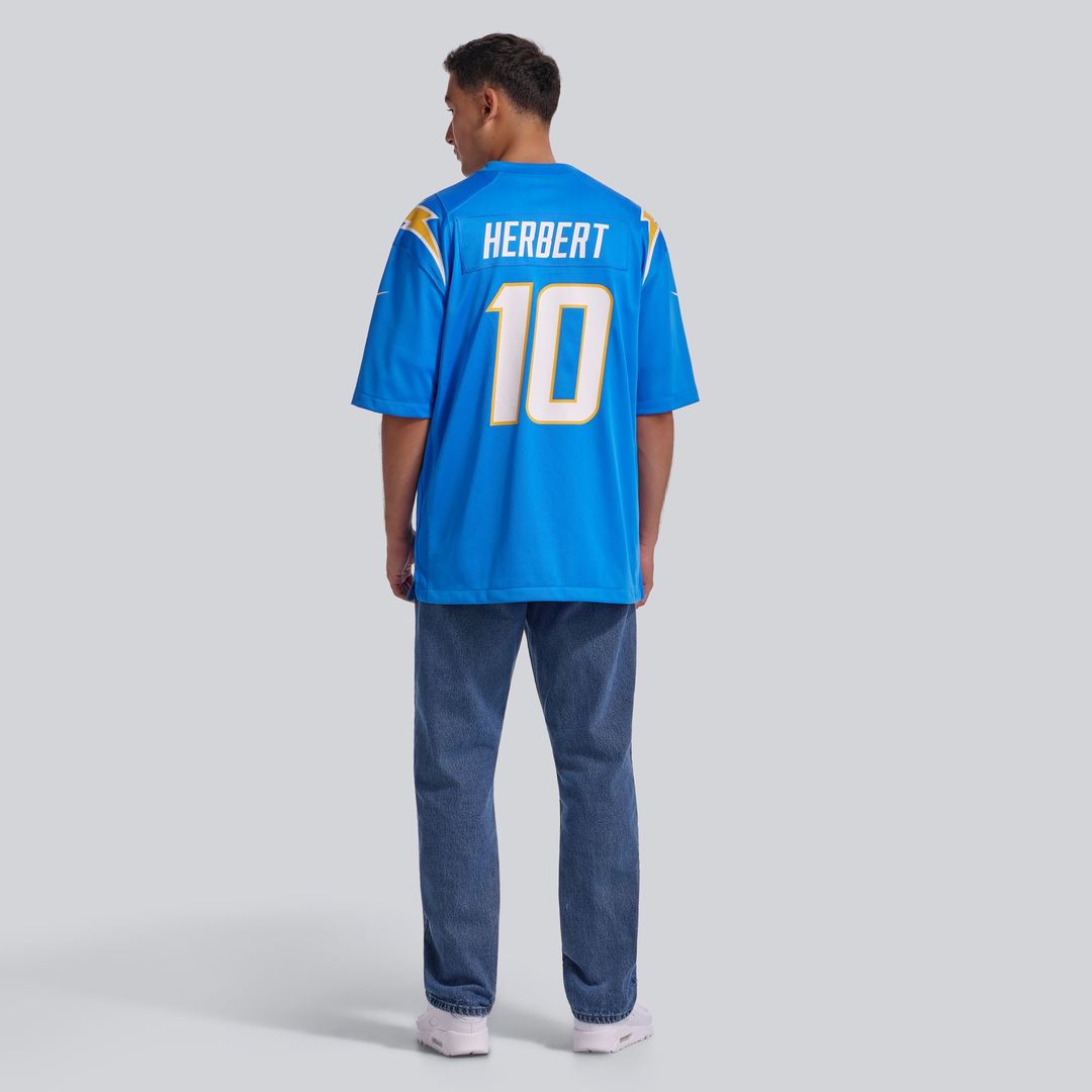Los Angeles Chargers Justin Herbert Powder Blue Player Game Jersey | NFL Football Jersey