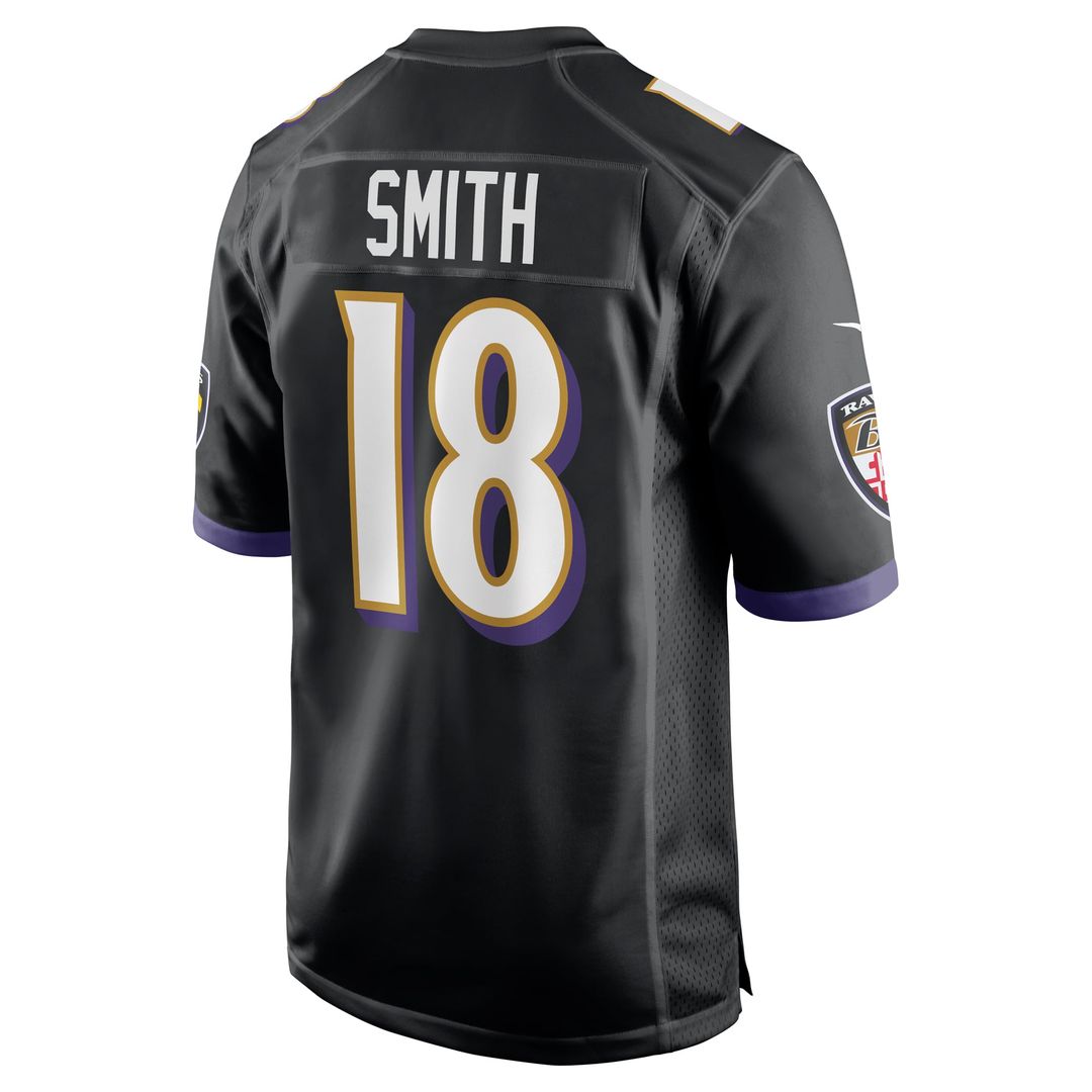 Baltimore Ravens Roquan Smith Black Alternate Game Jersey | NFL Football Jersey