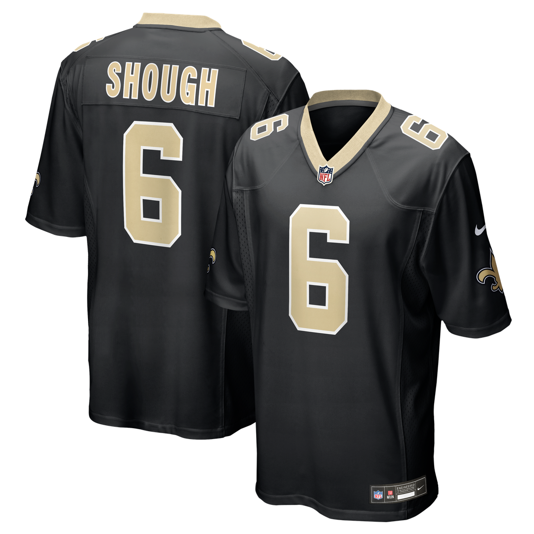 New Orleans Saints Tyler Shough Black Game Jersey | NFL Football Jersey